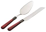 Rosanna Pearl Red Napoleon 2-Piece Bridal Cake Serving Set