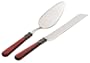 Rosanna Pearl Red Napoleon 2-Piece Bridal Cake Serving Set