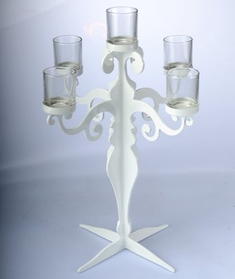 Five Light Candlestick Wrought Iron Candelabra