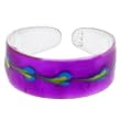 Sterling Silver 925 PURPLE Hand Painted LOVE PETAL Toe Ring