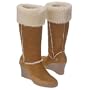 UGG Australia Sandra Suede Leather Wedge Boot