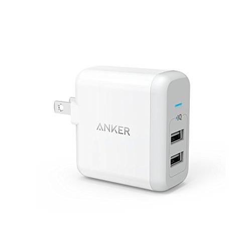 Anker PowerPort 2 (24W 2ポート USB急速充電器 折畳式プラグ搭載) iPhone 6s / 6 / 6 Plus、 iPad Air 2 / mini 3、 Galaxy S6 / S6 Edge / Edge+、 Note 5 など対応 (ホワイト) A2141122