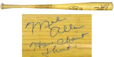 Mel Allen Autographed Bat - JSA Inscribed - Autographed MLB Bats