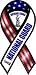 2-in-1 Red, White, and Blue National Guard 8 Ribbon Car Magnet