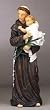St. Anthony Patron Saint Statue - 3.5" - Ceramic Painted