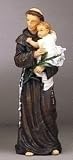 St. Anthony Patron Saint Statue - 3.5" - Ceramic Painted