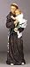 St. Anthony Patron Saint Statue - 3.5" - Ceramic Painted
