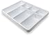 TrippNT 50056 White Polystyrene Plastic Big Drawer Organizer, 7 Compartments, 16.75