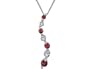 Ruby Journey Pendant with Diamonds 1/4 Carat (ctw) in 10K White Gold with Chain