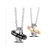 New Stainless Steel "Dreams Come True" Couples Pendant Necklaces Set 18'' 20'' Chains
