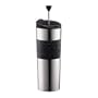 Bodum Stainless Steel 16-Ounce Vacuum Travel Press Coffee Maker with Black Silicone Grip