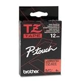 Brother Schriftbandkassette TZ431 12mm red/black