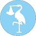Fridgedoor It's A Boy Blue Stork Car Magnet