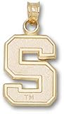 Stanford Cardinal Solid 10K Gold ''S'' 5/8'' Pendant