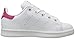 adidas Originals Stan Smith Sneaker, White/White/Bold Pink, 10.5 US Unisex Little Kid