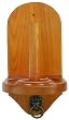Wall Mount Pool Table Cone Chalk Holder, Oak Finish