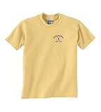 Personalized custom embroidered gymnastics design on t-shirt