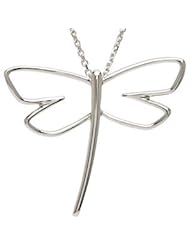 14K White Gold Pendant Metal Fashion Dragonfly Pendant