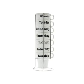 PT Coffee Cup Set 7 Days A Week Tower Porcelain