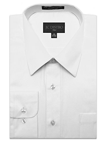 Mens Regular Fit Dress Shirt w/ Reversible Cuff 3X 19-19.5N-34/35S WHITE Shirts