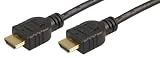 BIGtec 1.4 High Speed 1,5m HDMI Kabel mit Ethernet FULL HD 1080p 1,5 m 1,50m St/St vergoldet / schwarz HDMI 1.4