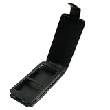 LUPO Sony Walkman Leather Flip Case - BLACK - Sony Walkman S Series Video 8GB & 16GB NWZ-S639 NWZ-S638