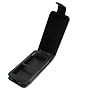 LUPO Sony Walkman Leather Flip Case - BLACK - Sony Walkman S Series Video 8GB & 16GB NWZ-S639 NWZ-S638