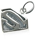 Sterling Silver Superman Pendant (modest size)