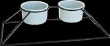 Pet Supplies : NEW Raised Iron Pet Cat Dog Bowl Feeder Dishes: BOWLS