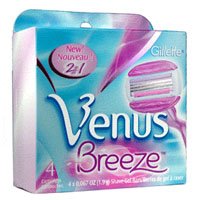HealthPersonalCare: Gillette Venus Breeze 2 in 1 Cartridges Plus Shave Gel Bars for Women, 4 Ea