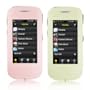 2 Pack - OEM Samsung M810 Instinct S30 Silicone Gel Case - Green & Pink