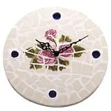 Rose Mosaic Outdoor Clock
