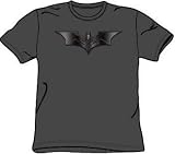  : Batman Dark Knight CARBON FIBER LOGO Adult Grey T-shirt
