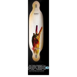 Original Apex 40 Middlewight Double Concave Longboard Skateboard Deck With Grip Tape