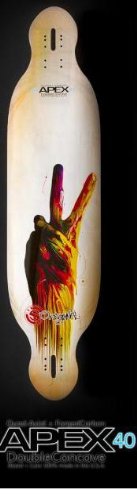 Original Apex 40 Middlewight Double Concave Longboard Skateboard Deck With Grip Tape New On Sale