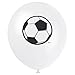Bold Multicolor 3D Soccer Latex Balloons - 12