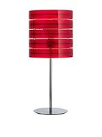 Caimi Lámpara De Mesa Ring Rojo/cromo