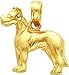 14K Gold Great Dane Dog Charm
