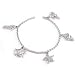 14K 1/2 CTW White Gold Lakeside Diamond Charm Bracelet