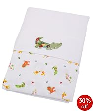 Fun at the Zoo Flannelette flat sheets - 2pk