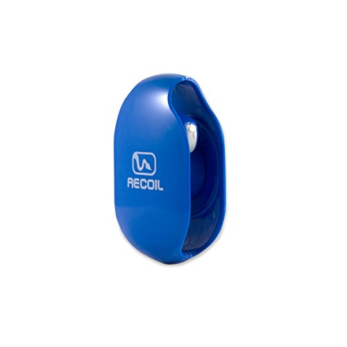 Recoil AUTOMATIC Cord Winder for Headphones, USB Cables and Phone, Tablet and Reader Chargers. No More Tangled Cords! The Original Retractable Cord Organizer. Blue, Size Medium