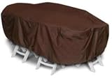 garden and patio furnitures item: Two Dogs Designs 92-Inch Oval/Rectangle Table and Chairs Cover, Chocolate Brown