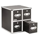 IDEVZ01049 - Four-Drawer CD File Cabinet with Key Lock