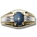 .015 ct 8X6 Mens Blue Star Sapphire