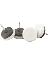 Waxman 4609895N 1-1/8-Inch Plastic Nail On Glides, White