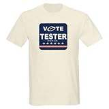Vote Jon Tester Ash Grey T-Shirt Politics Light T-Shirt by CafePress