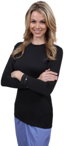 Under Scrub Women's Long Sleeve Under Scrub Top-Black-L
