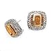 925 Silver, Yellow Quartz & Citrine Earrings with 14k Gold Accents (4.08ctw)