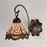 7 Inch W Tiffany Scarlet Dragonfly 1 Lt Sconce Wall Sconces