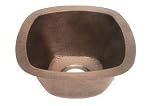World Imports Belle Foret C5KITWC Square Copper Kitchen Sink, Weathered Copper